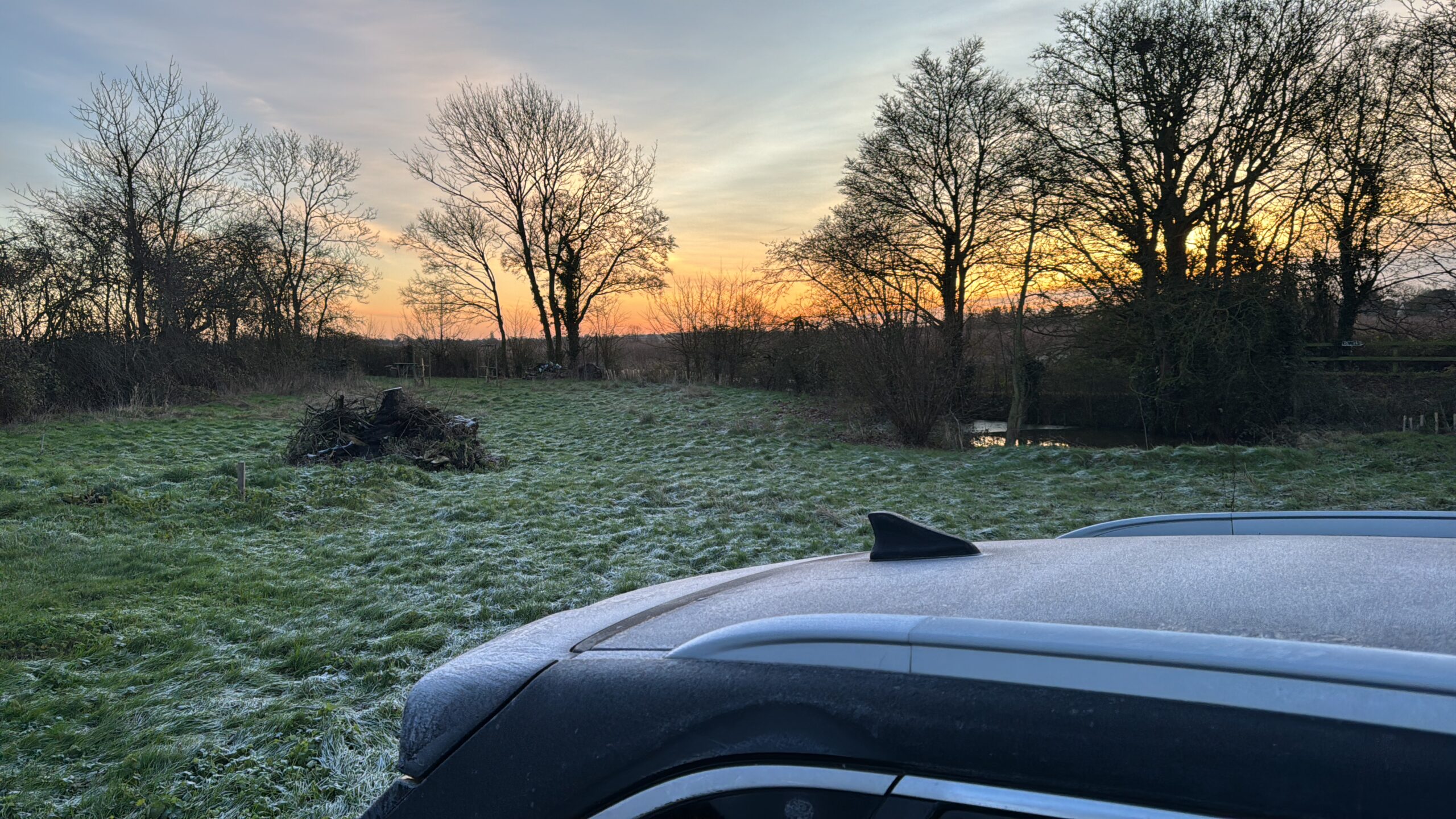 A frosty day up on the land