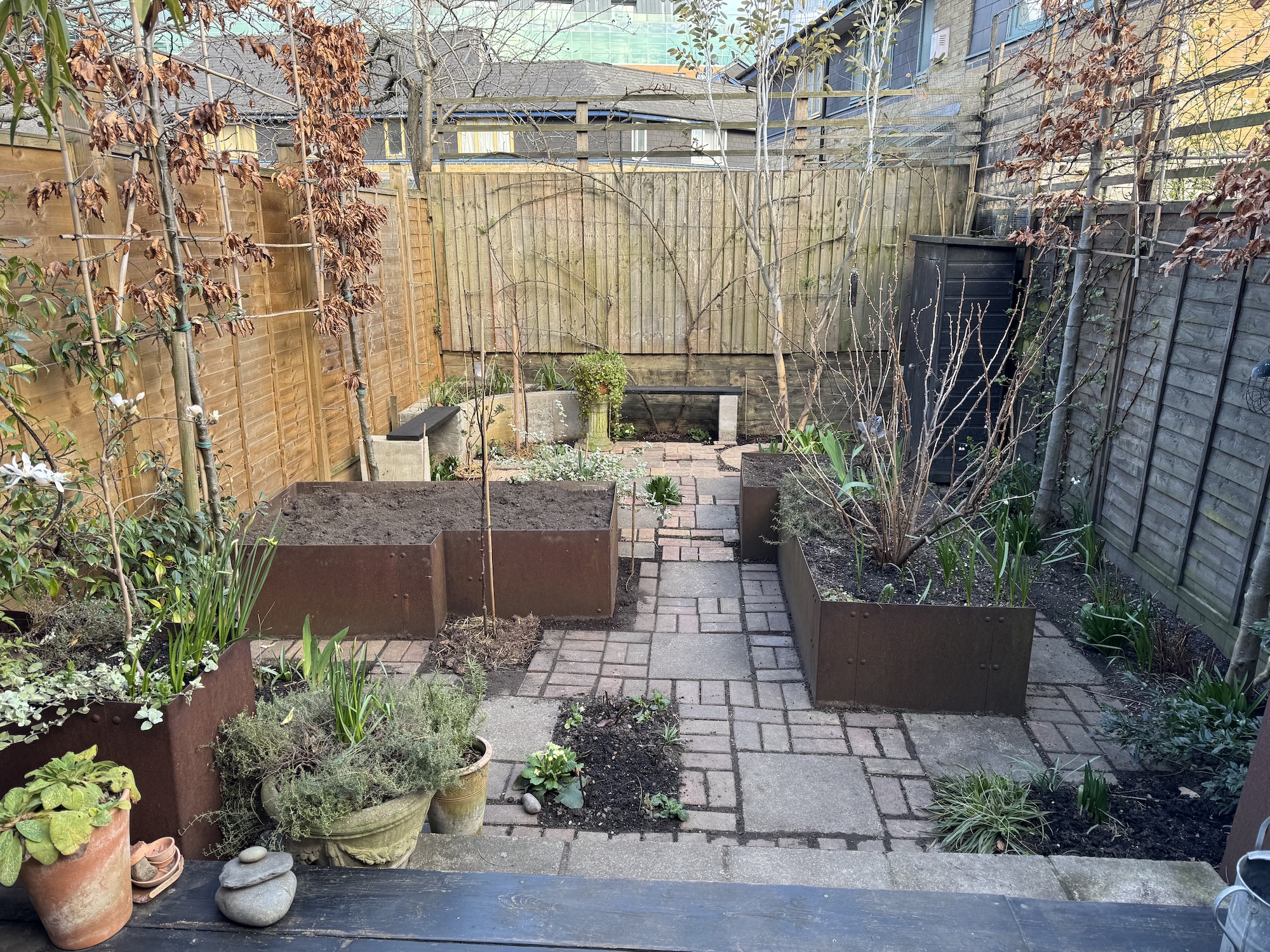 garden with new paving